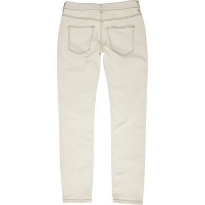 White denim skinny flynn jeans