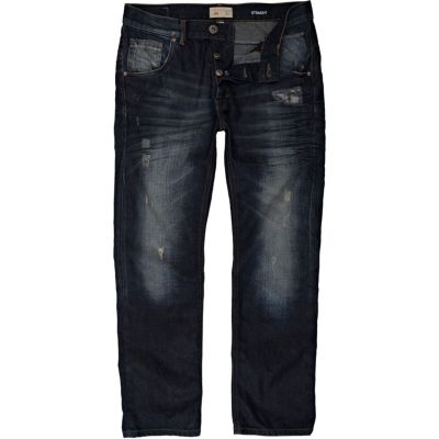 Dark wash Dean straight jeans