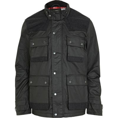 Black four pocket jacket