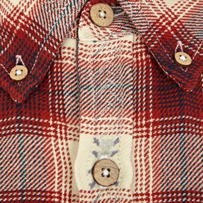 Red aztec check shirt