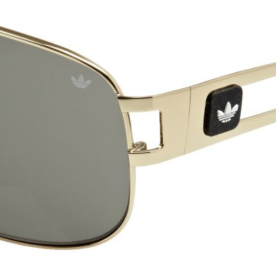 Gold tone adidas conductor aviators