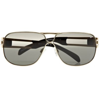 Gold tone adidas conductor aviators