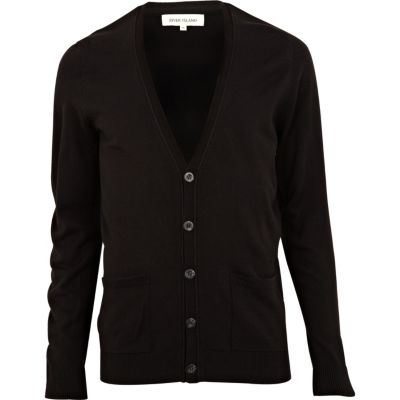 Black v neck cardigan