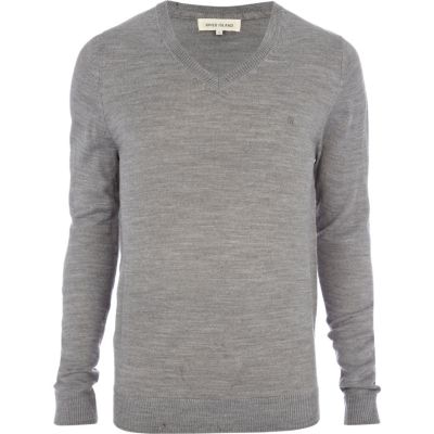 Light grey acrylic jumper