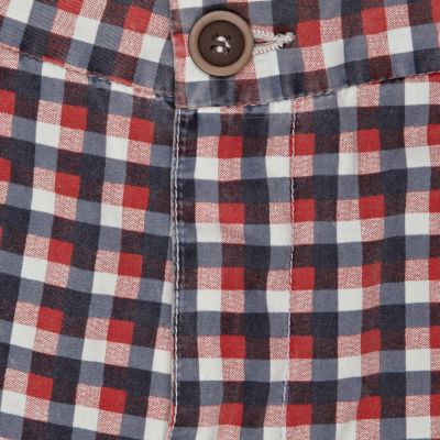 Red checked shorts