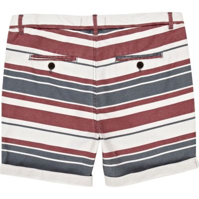 Blue multi stripe shorts