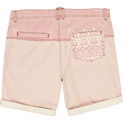 Pink stripe and aztec shorts