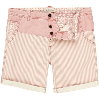 Pink stripe and aztec shorts