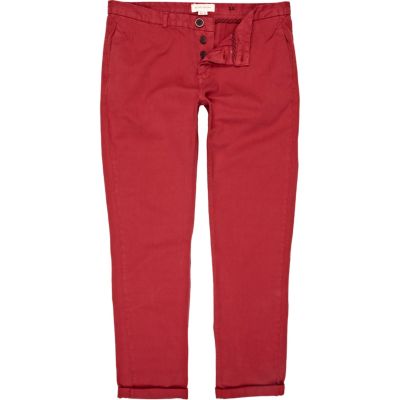 Red fire slim chinos