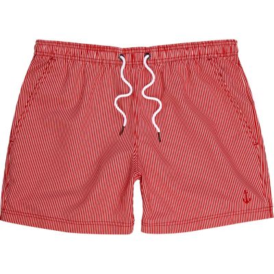 Red stripe swim shorts