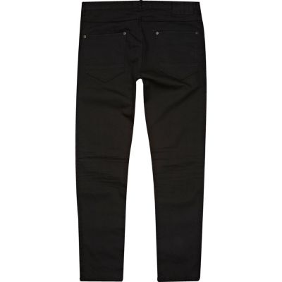 Black coated Sid skinny stretch jeans