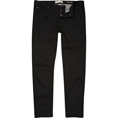 Black coated Sid skinny stretch jeans