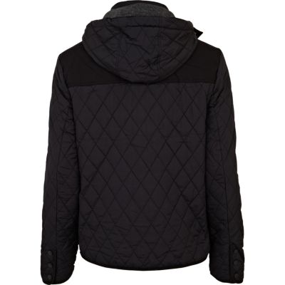 Navy diamond quilted jacket