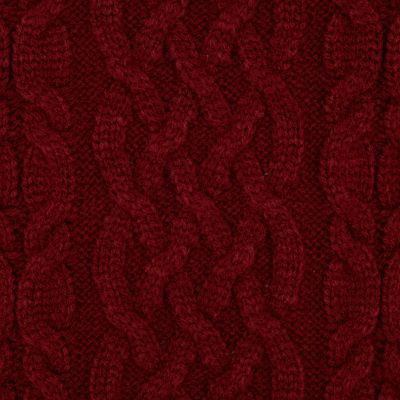 Dark red cable knit jumper