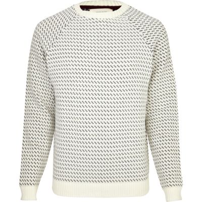 Ecru pattern jumper