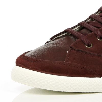 Dark red high tops