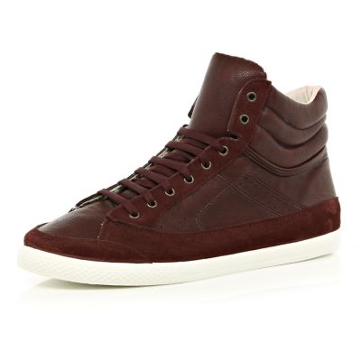 Dark red high tops