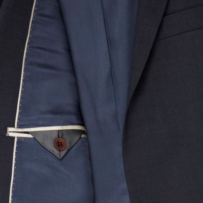 Blue slim suit jacket