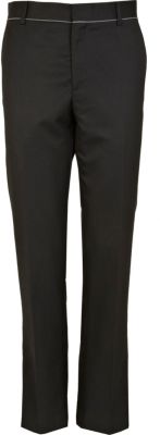 Black stripe smart slim trousers