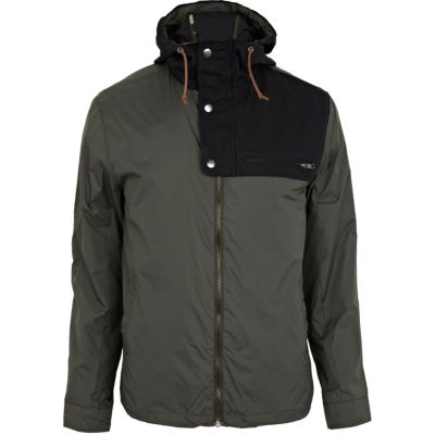 Khaki chest panel jacket