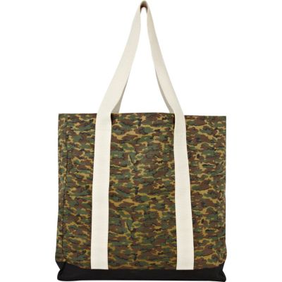Green camouflage shopper bag