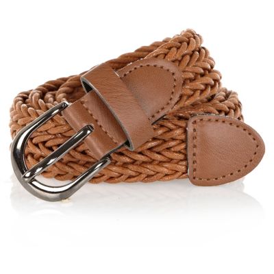 Light brown woven belt