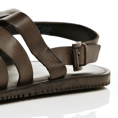 Dark brown gladiator sandals