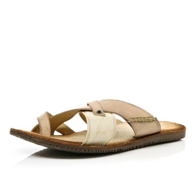 Stone thong toe sandals