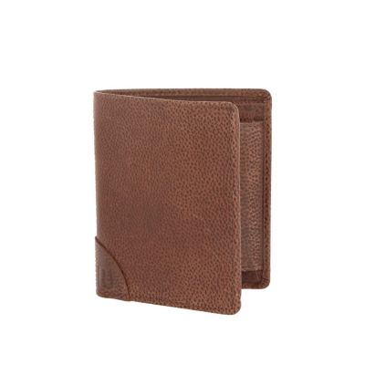 Brown leather textured wallet