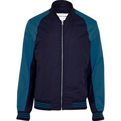 Blue contrast track jacket