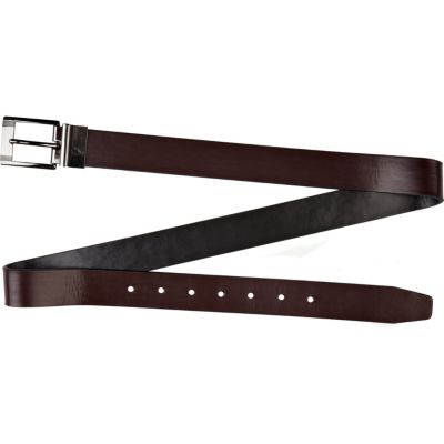 Dark red prong belt