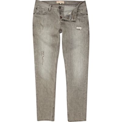 Grey distress Dylan slim jeans