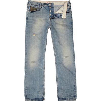 Light wash Dean straight jeans
