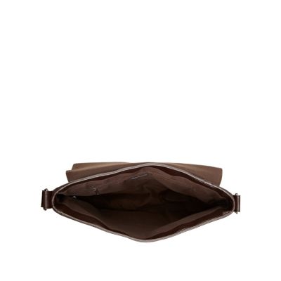 Dark brown flap over bag
