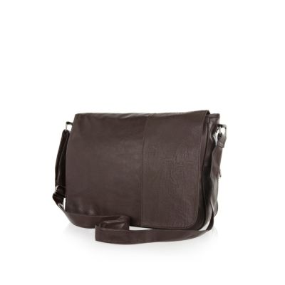 Dark brown flap over bag