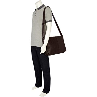 Dark brown flap over bag