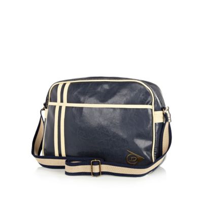 Navy Dunlop cracked vintage bag