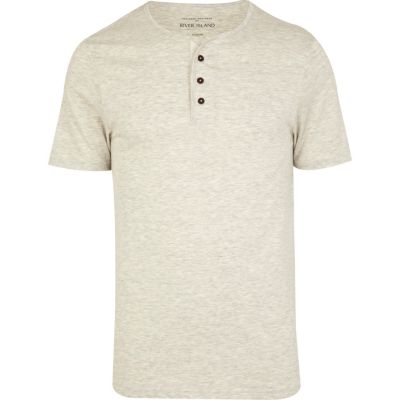 Ecru grandad t-shirt