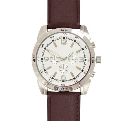 Burgundy oversize watch
