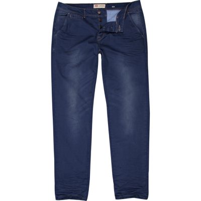 Blue slim trousers