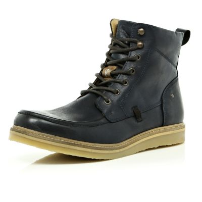 Blue black Holloway Road heritage boots