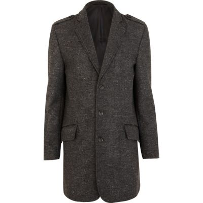 Grey herringbone coat