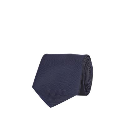 Navy textured tie