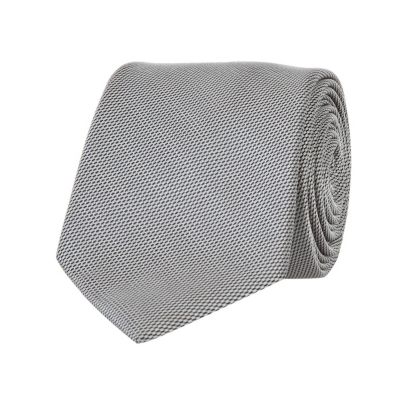 Grey textured tie