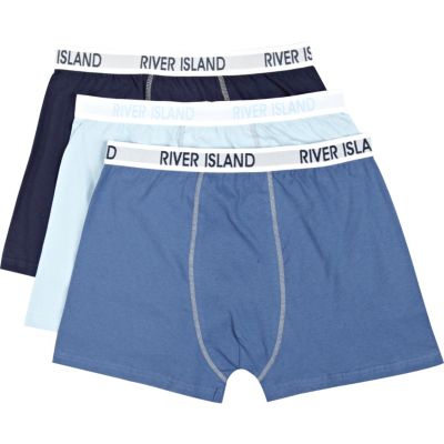 Navy river island print boxers