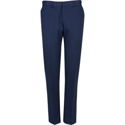 Blue smart slim trousers