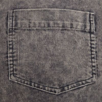 Grey acid wash corduroy shirt
