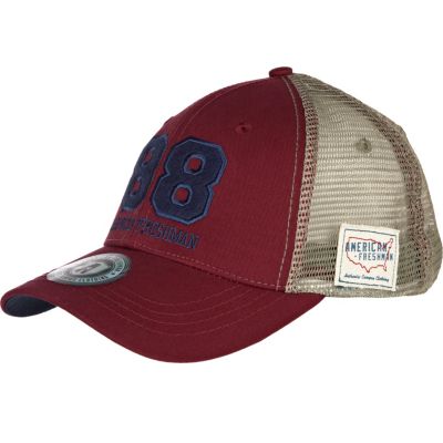 Red american freshman cap