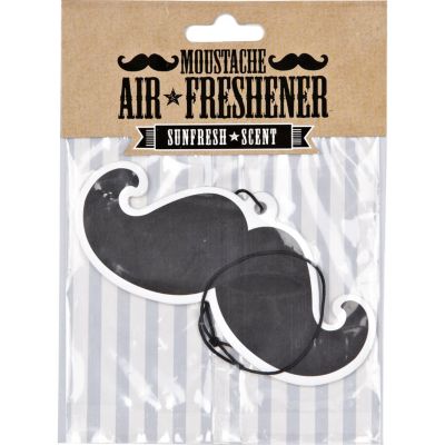 Black moustache air freshener