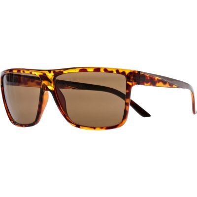 Brown tort flat top retro sunglasses